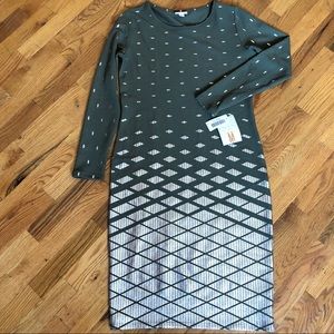 LuLaRoe Elegant Debbie - Olive + Silver Mermaid